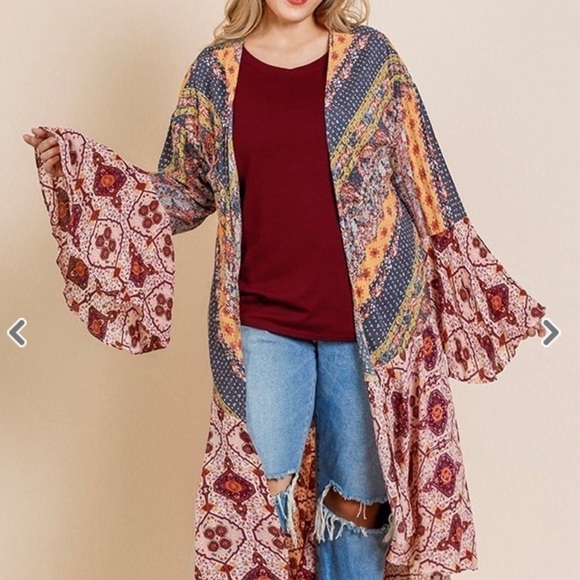 UMGEE  Piece Of My Heart Kimono/duster/cardigan - Picture 3 of 10